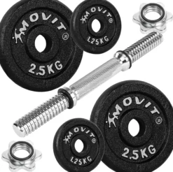 MOVIT Kurzhantel Set 10 - 30 kg Schwarz Hot
