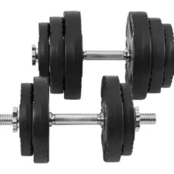 Gorilla Sports Kurzhantel Set Kunststoff Gripper 30 kg mit Sternverschlüssen Schwarz / Silber Online
