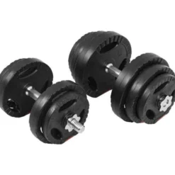 Gorilla Sports Kurzhantel Set Kunststoff Gripper 30 kg mit Sternverschlüssen Schwarz / Silber Online