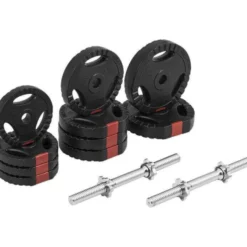 Gorilla Sports Kurzhantel Set Kunststoff Gripper 30 kg mit Sternverschlüssen Schwarz / Silber Online