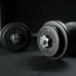 Gorilla Sports Kurzhantel Set Kunststoff 20/30 kg mit Sternverschlüssen Schwarz Best