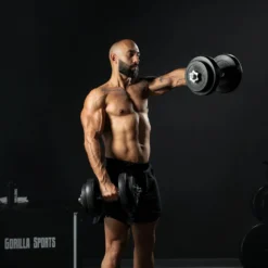 Gorilla Sports Kurzhantel Set Kunststoff 20/30 kg mit Sternverschlüssen Schwarz Best