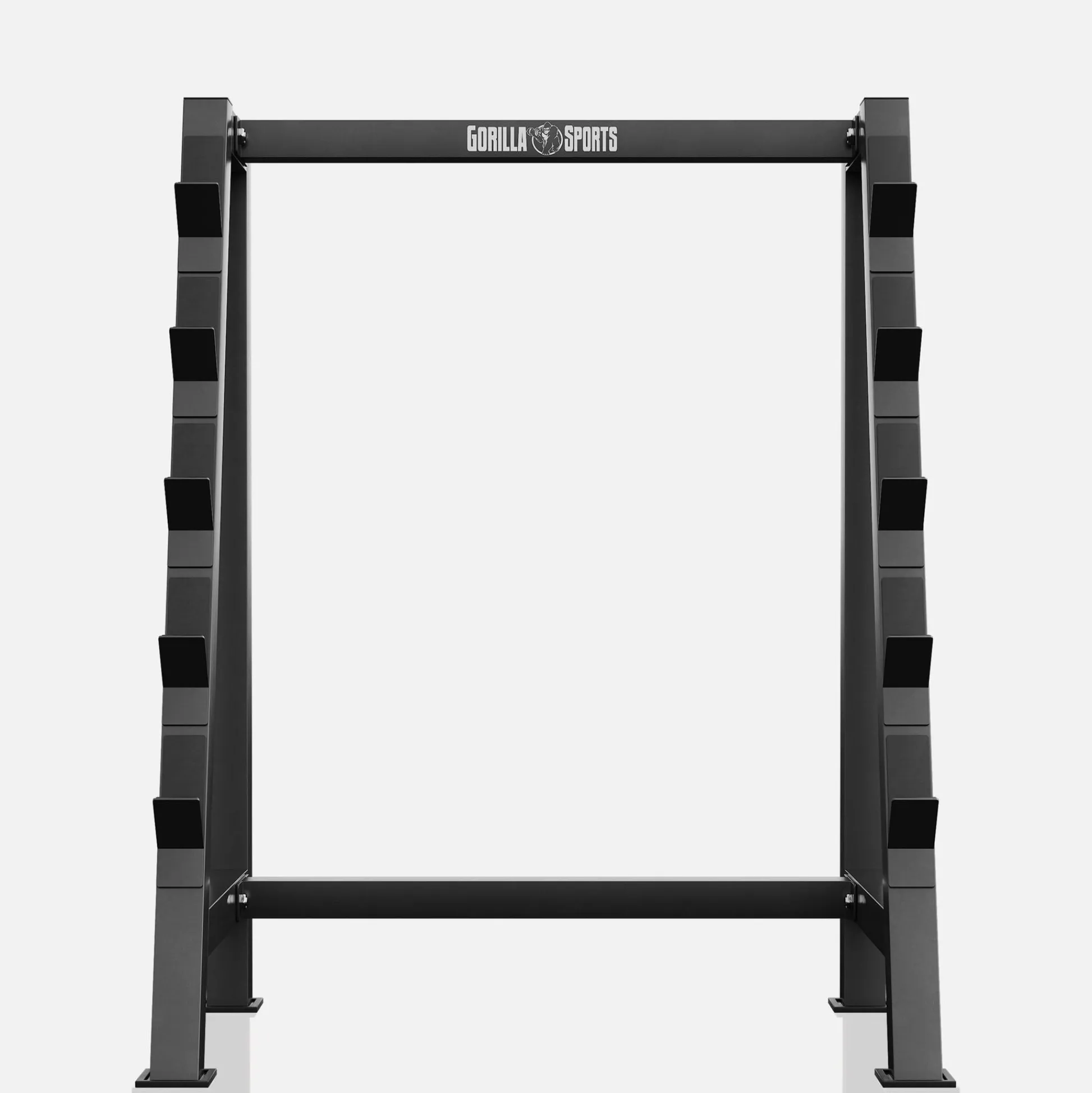 Gorilla Sports Langhantelablage für 5 Hantelstangen Schwarz New