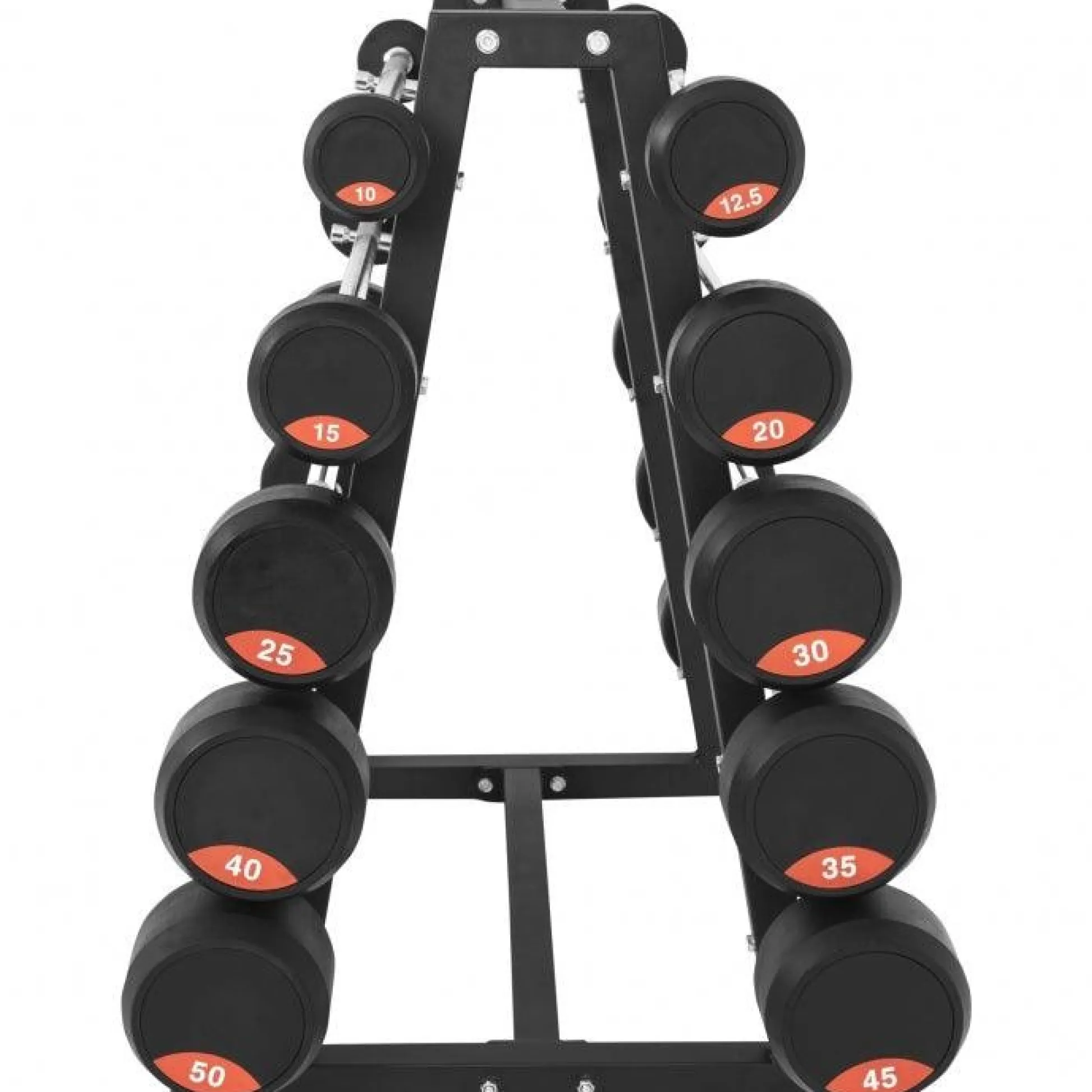 Gorilla Sports Langhantelablage für 10 Hantelstangen Schwarz Hot
