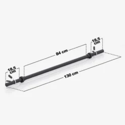 Gorilla Sports Langhantel Aerobic 130 cm mit Federverschlüssen Schwarz Best