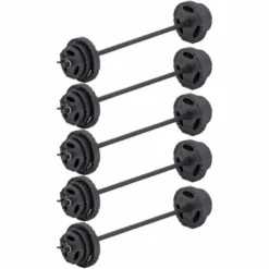 Gorilla Sports Langhantel Aerobic 130 cm mit Federverschlüssen Schwarz Best