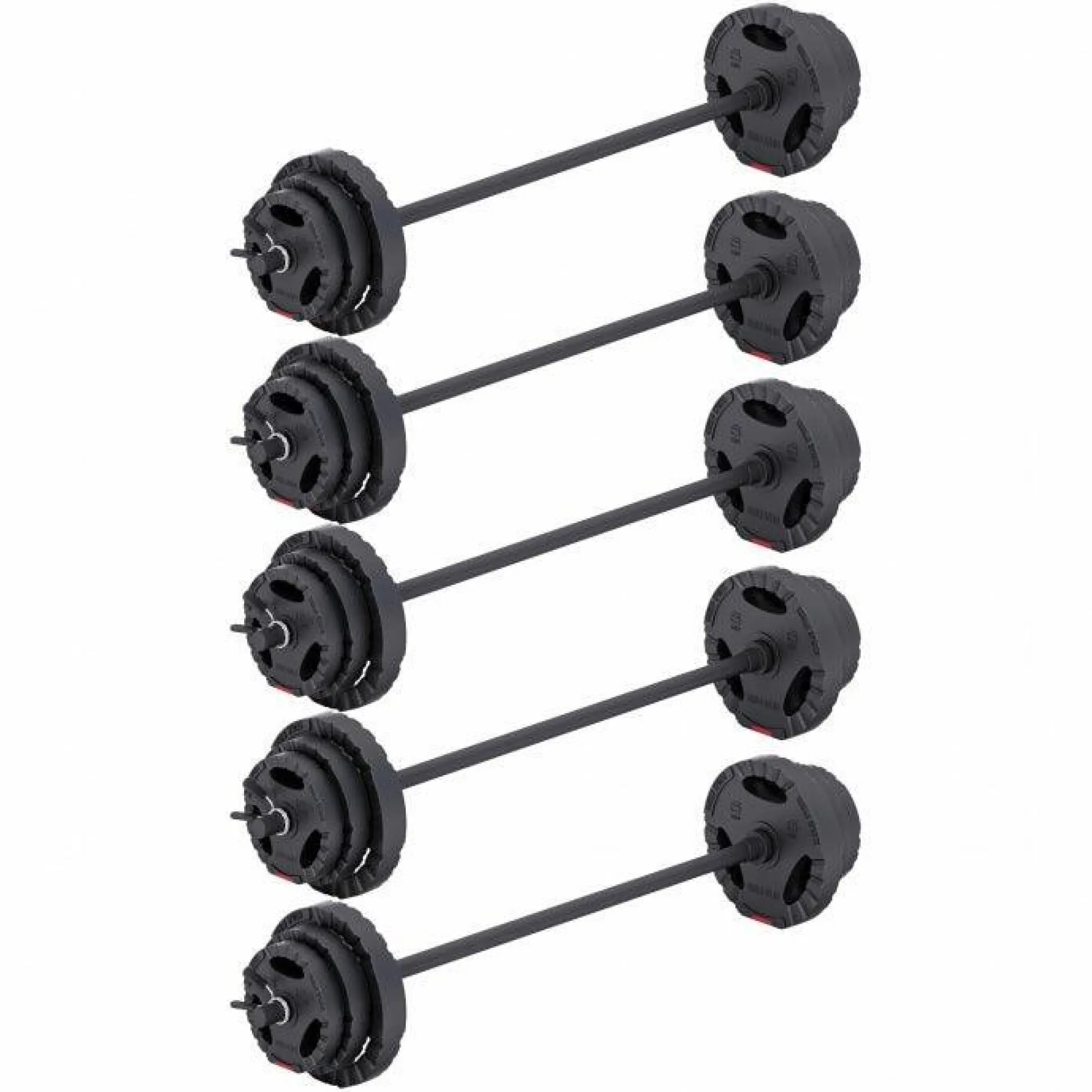 Gorilla Sports Langhantel Aerobic 130 cm mit Federverschlüssen Schwarz Best