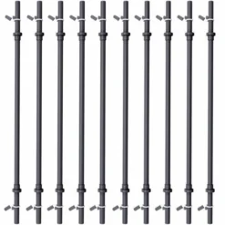 Gorilla Sports Langhantel Aerobic 130 cm mit Federverschlüssen Schwarz Best