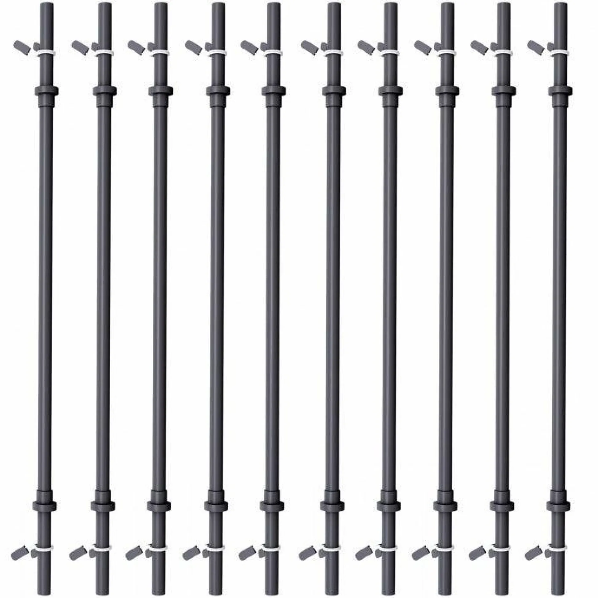 Gorilla Sports Langhantel Aerobic 130 cm mit Federverschlüssen Schwarz Best