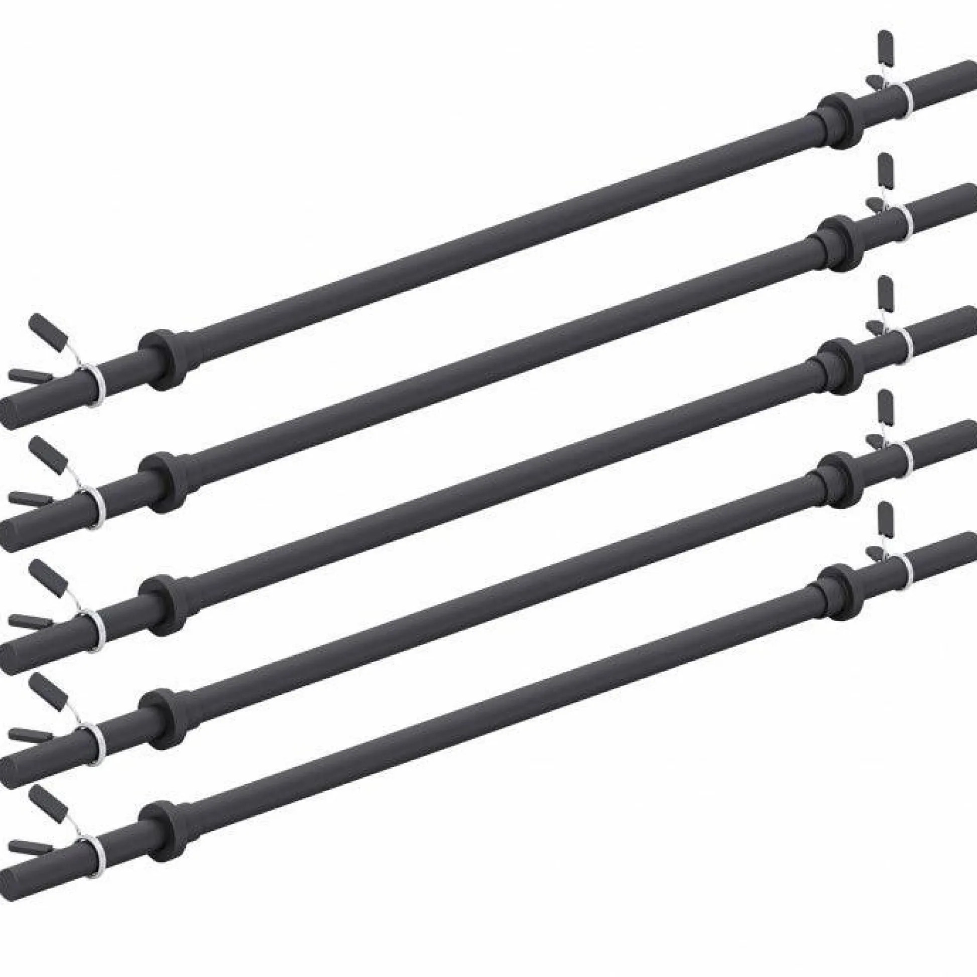 Gorilla Sports Langhantel Aerobic 130 cm mit Federverschlüssen Schwarz New