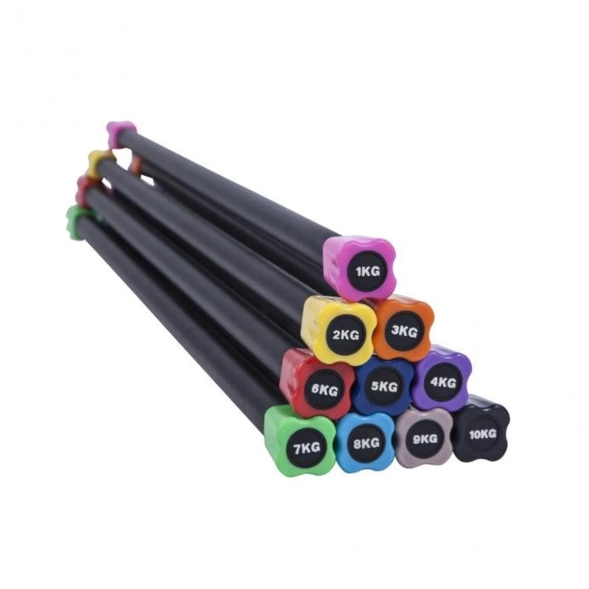 Gorilla Sports Langhantel Aerobic 1 - 10 kg Schwarz New