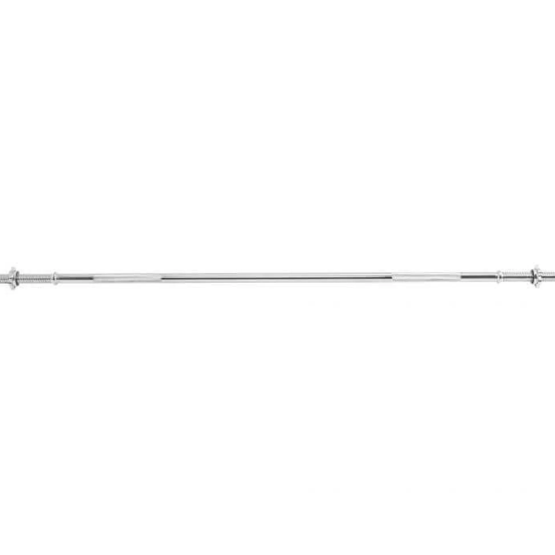 Gorilla Sports Langhantel 170 cm extra breiter Griff mit Sternverschlüssen Silber
