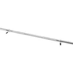 Gorilla Sports Langhantel 120 cm mit Federverschlüssen Silber Sale