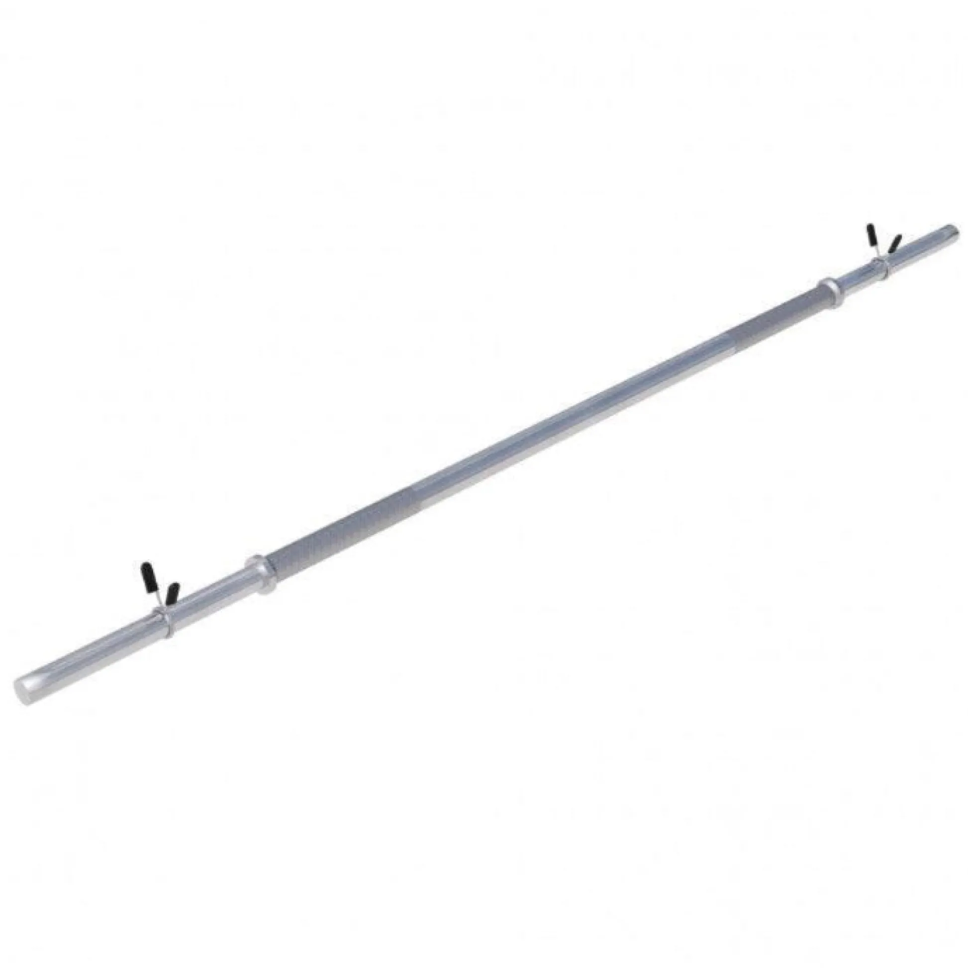 Gorilla Sports Langhantel 150 cm mit Federverschlüssen Silber Hot