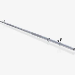 Gorilla Sports Langhantel 170 cm mit Federverschlüssen Silber Sale
