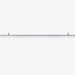 Gorilla Sports Langhantel 170 cm mit Federverschlüssen Silber Sale
