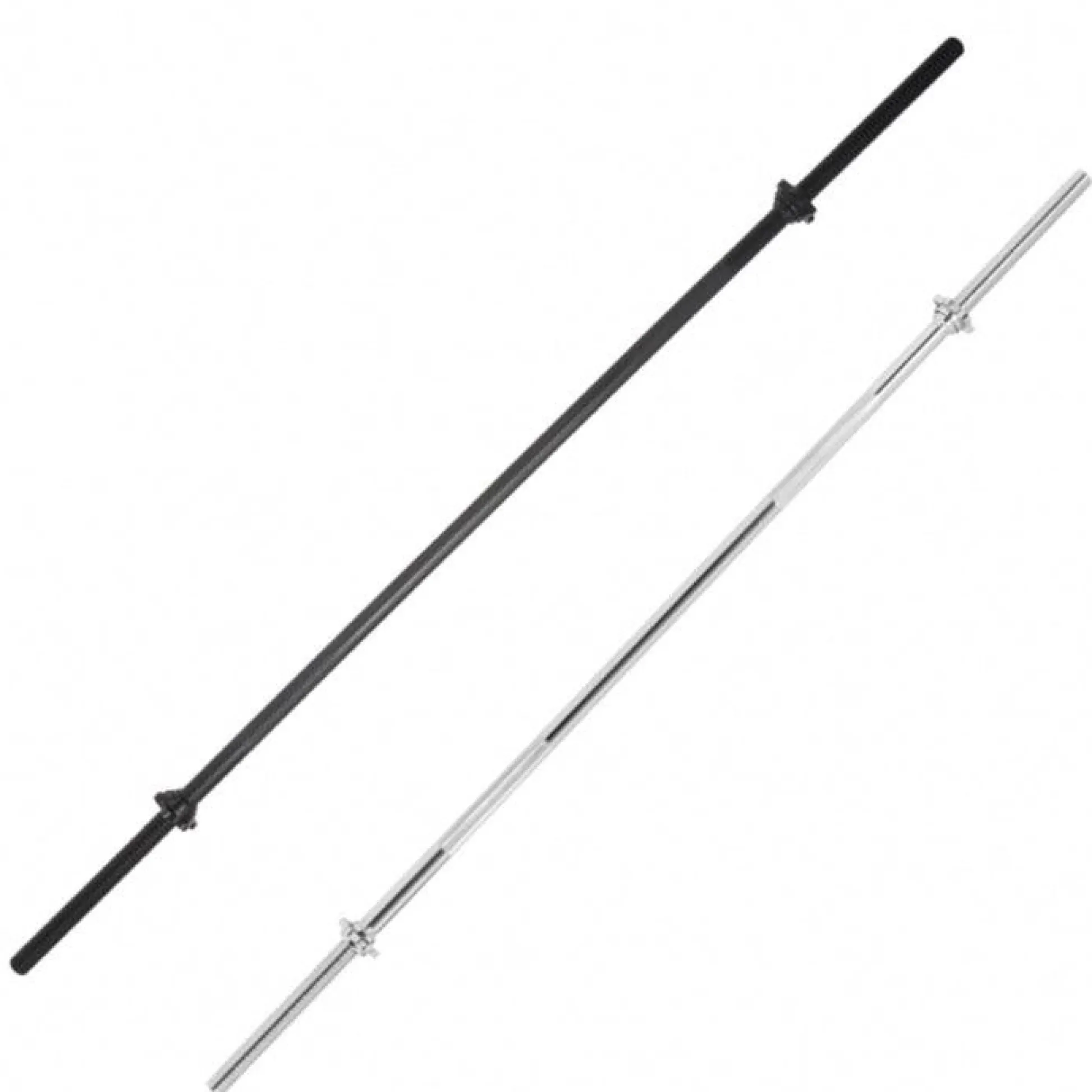 Gorilla Sports Langhantel 170 cm mit Sternverschlüssen Silber Sale