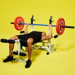 Gorilla Sports Langhantel Olympia Cerakote 220 cm mit Verschlüssen Schwarz / Goldfarben Clearance