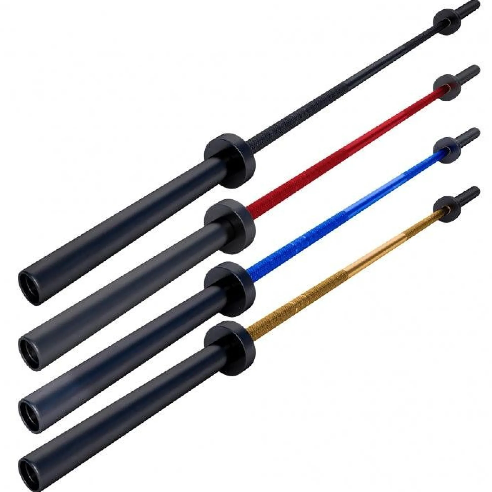 Gorilla Sports Langhantel Olympia Cerakote 220 cm mit Verschlüssen Schwarz / Blau Sale