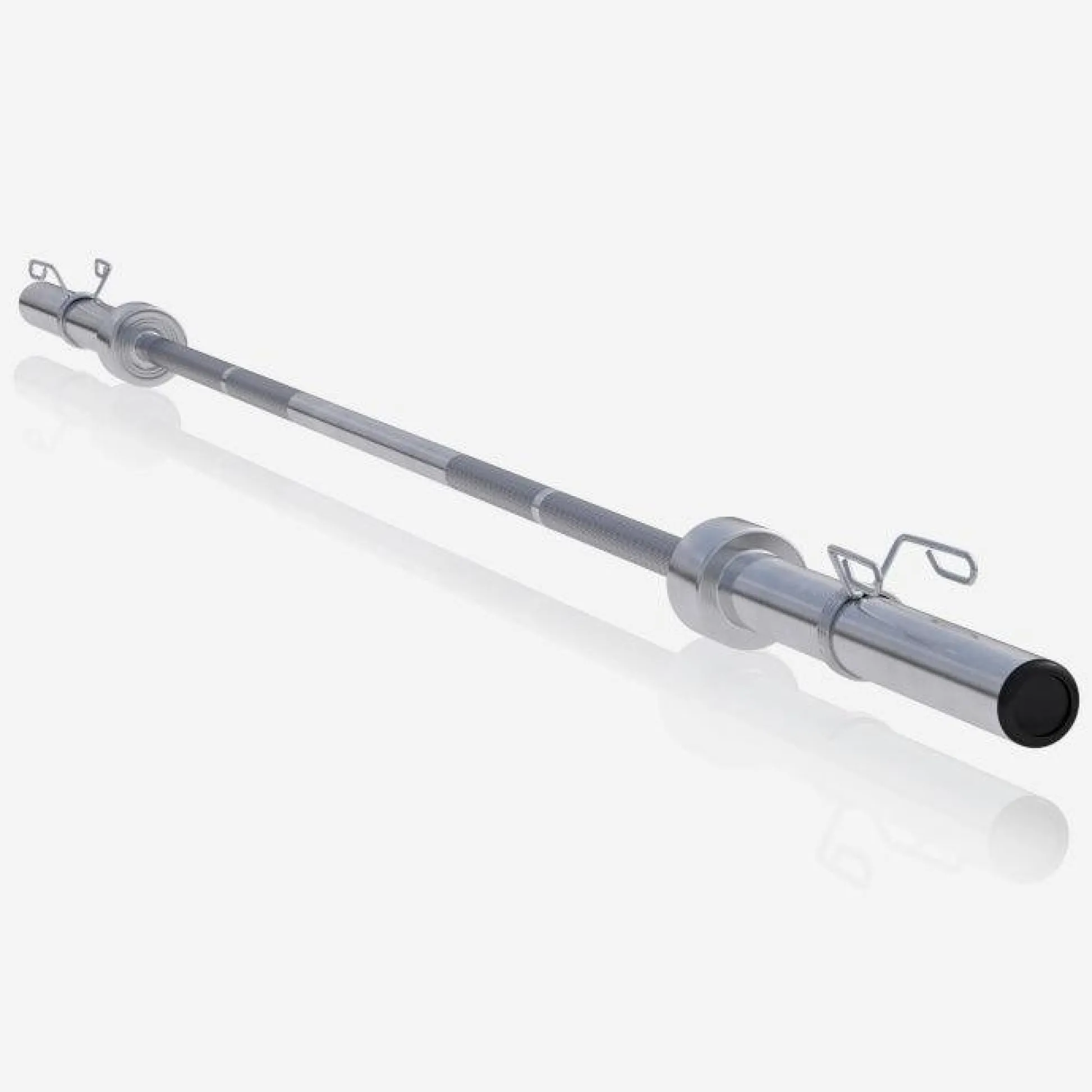 Gorilla Sports Langhantel Olympia 218 cm mit Verschlüssen Silber
