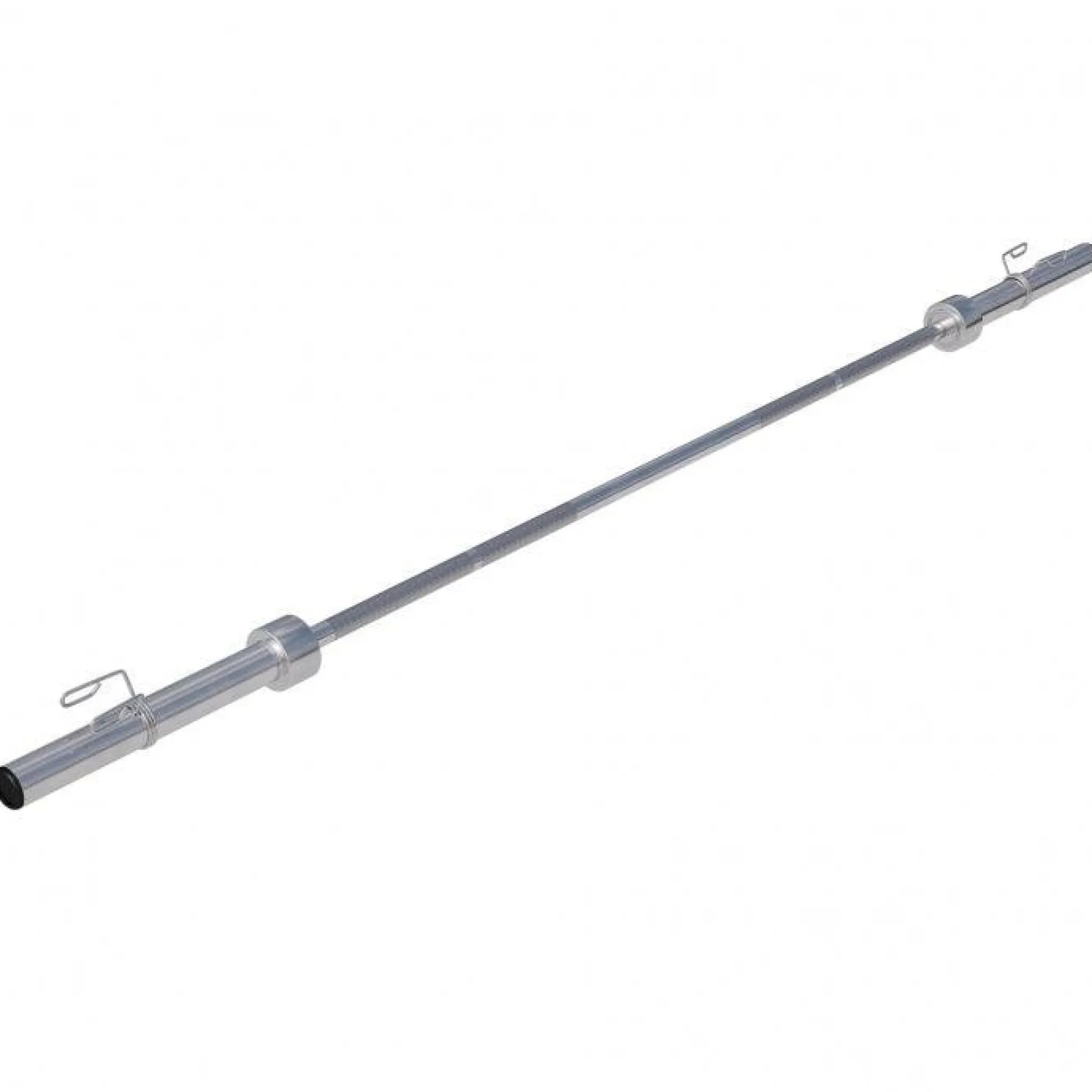 Gorilla Sports Langhantel Olympia 218 cm mit Verschlüssen Silber