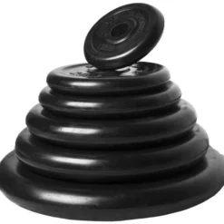 Gorilla Sports Langhantel Set Gummi 108 kg mit Sternverschlüssen Silber / Schwarz Best