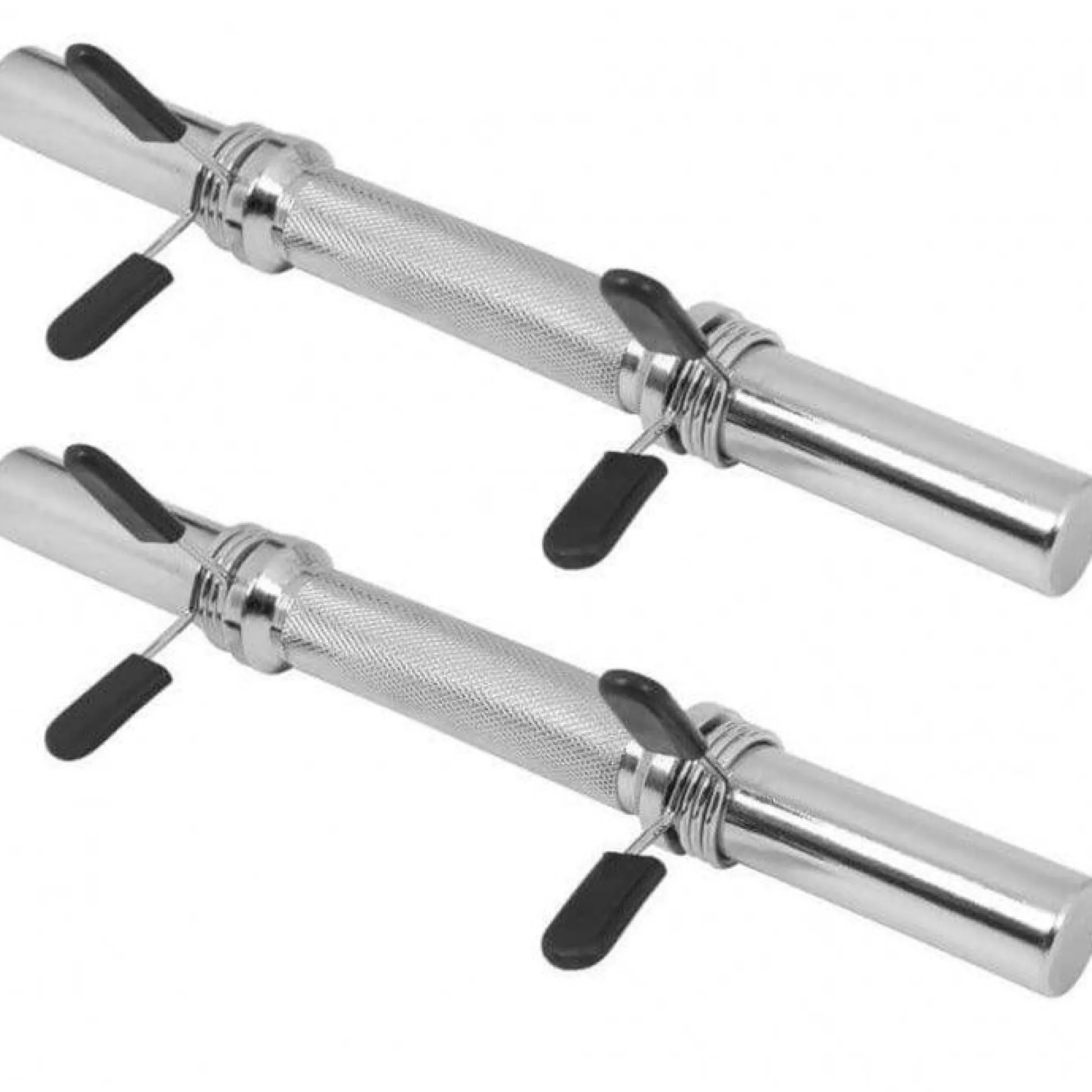 Gorilla Sports Langhantel Set Gusseisen 108 kg mit Federverschlüssen Silber Clearance