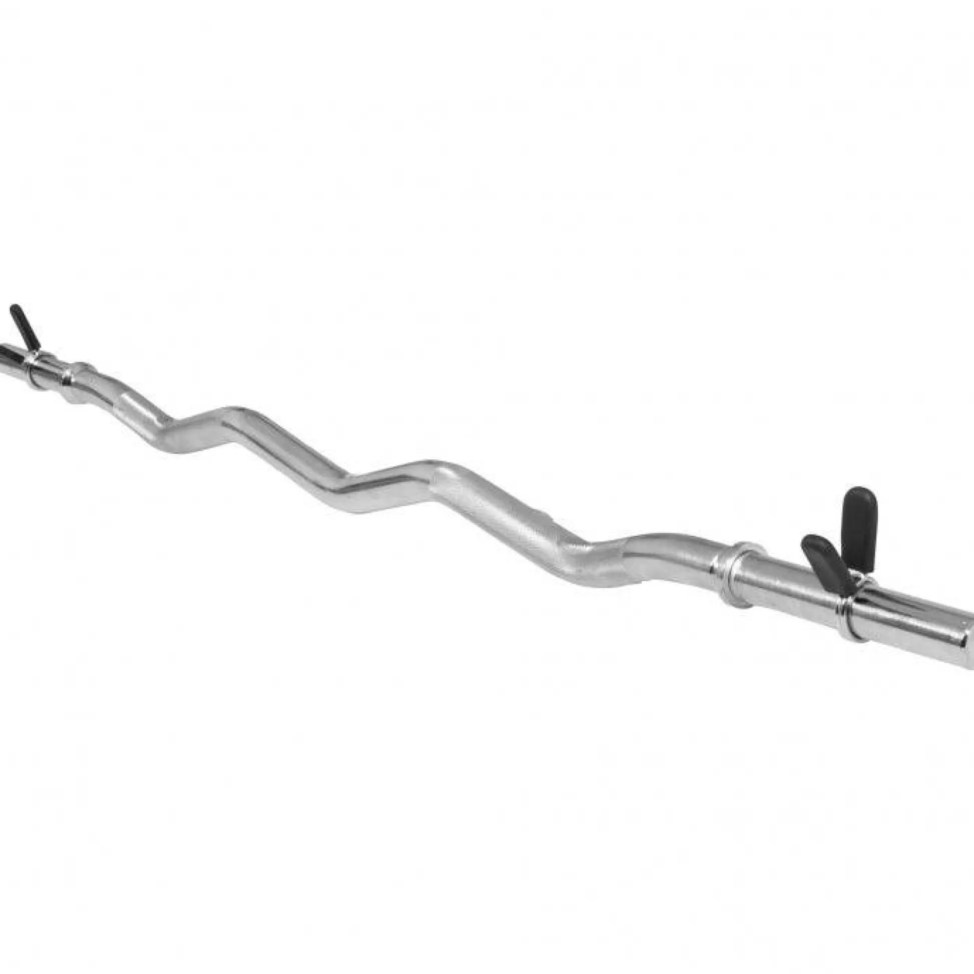 Gorilla Sports Langhantel Set Gusseisen 108 kg mit Federverschlüssen Silber Clearance