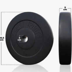 Gorilla Sports Langhantel Set Kunststoff 60 - 130 kg mit Sternverschlüssen Silber / Schwarz