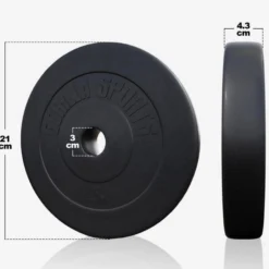 Gorilla Sports Langhantel Set Kunststoff 60 - 130 kg mit Sternverschlüssen Silber / Schwarz Hot