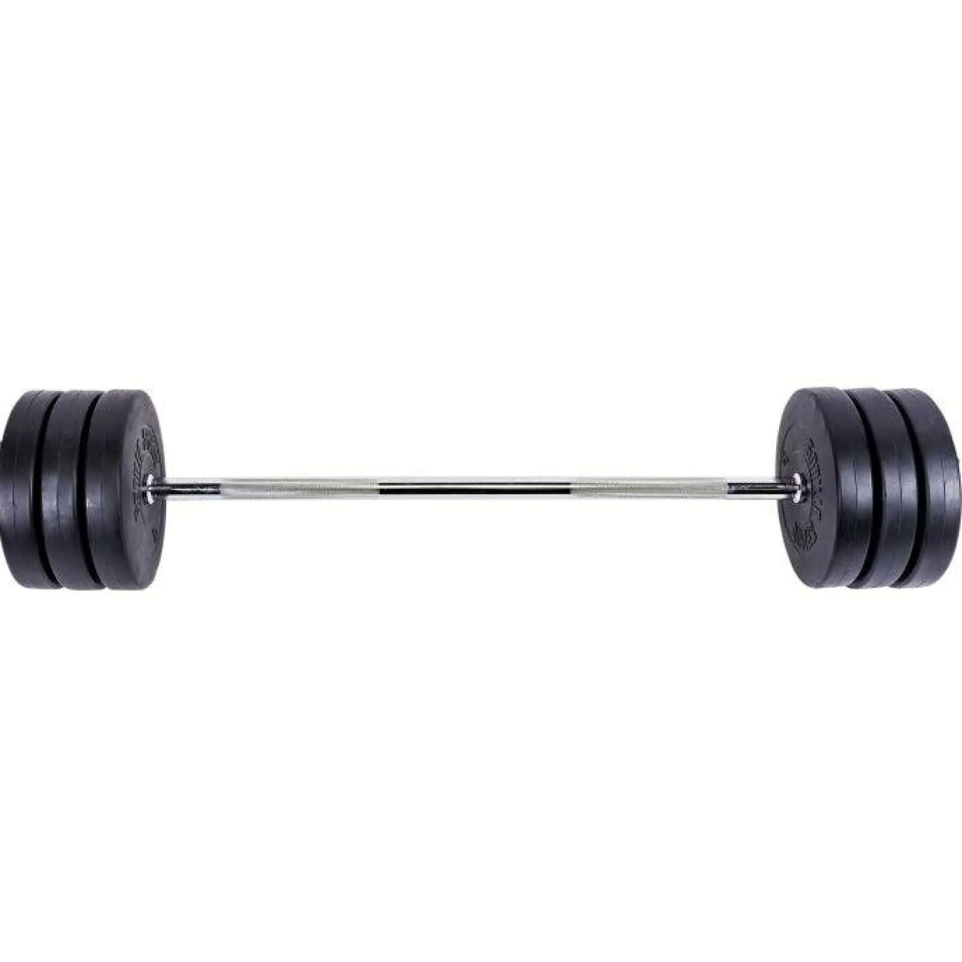 Gorilla Sports Langhantel Set Kunststoff 38 kg Schwarz / Silber Hot
