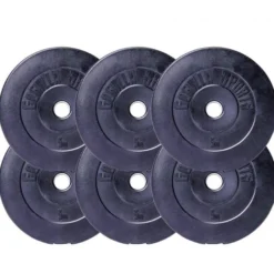 Gorilla Sports Langhantel Set Kunststoff 38 kg Schwarz / Silber Hot