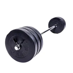 Gorilla Sports Langhantel Set Kunststoff 38 kg Schwarz / Silber Hot
