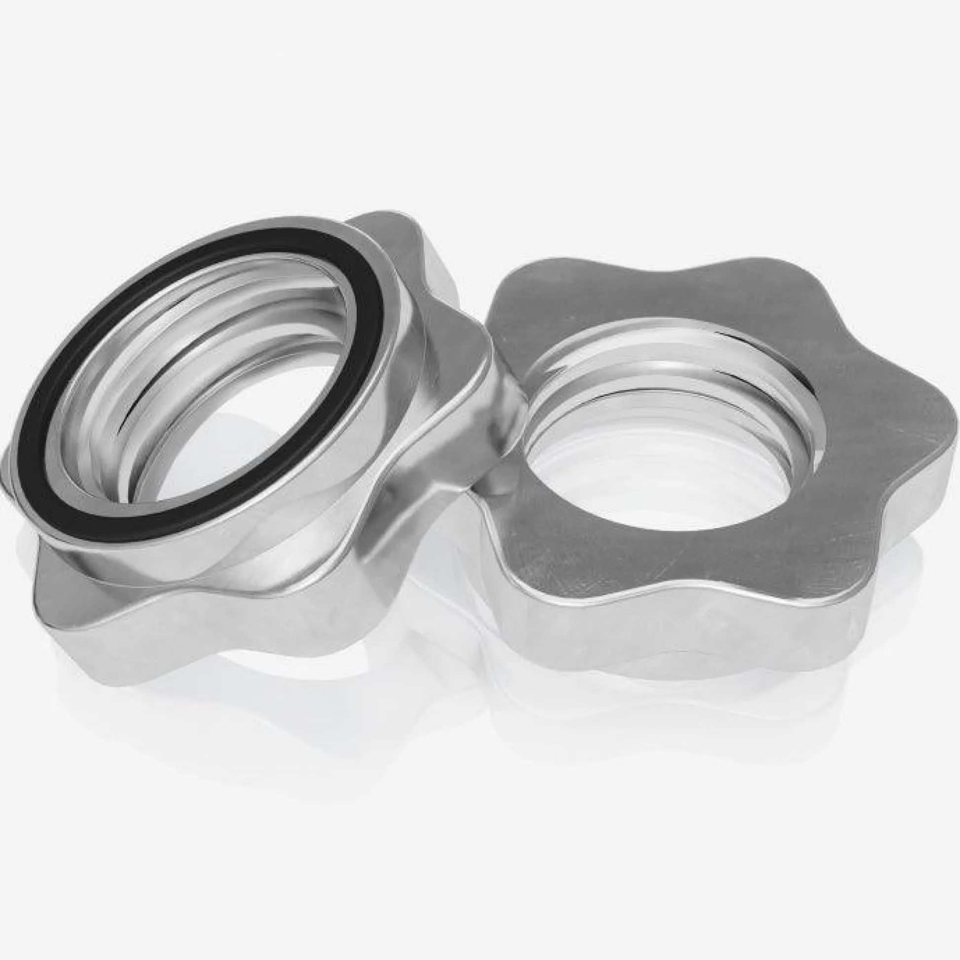 Gorilla Sports Langhantel Set Kunststoff 70 kg mit Sternverschlüssen Silber / Schwarz New