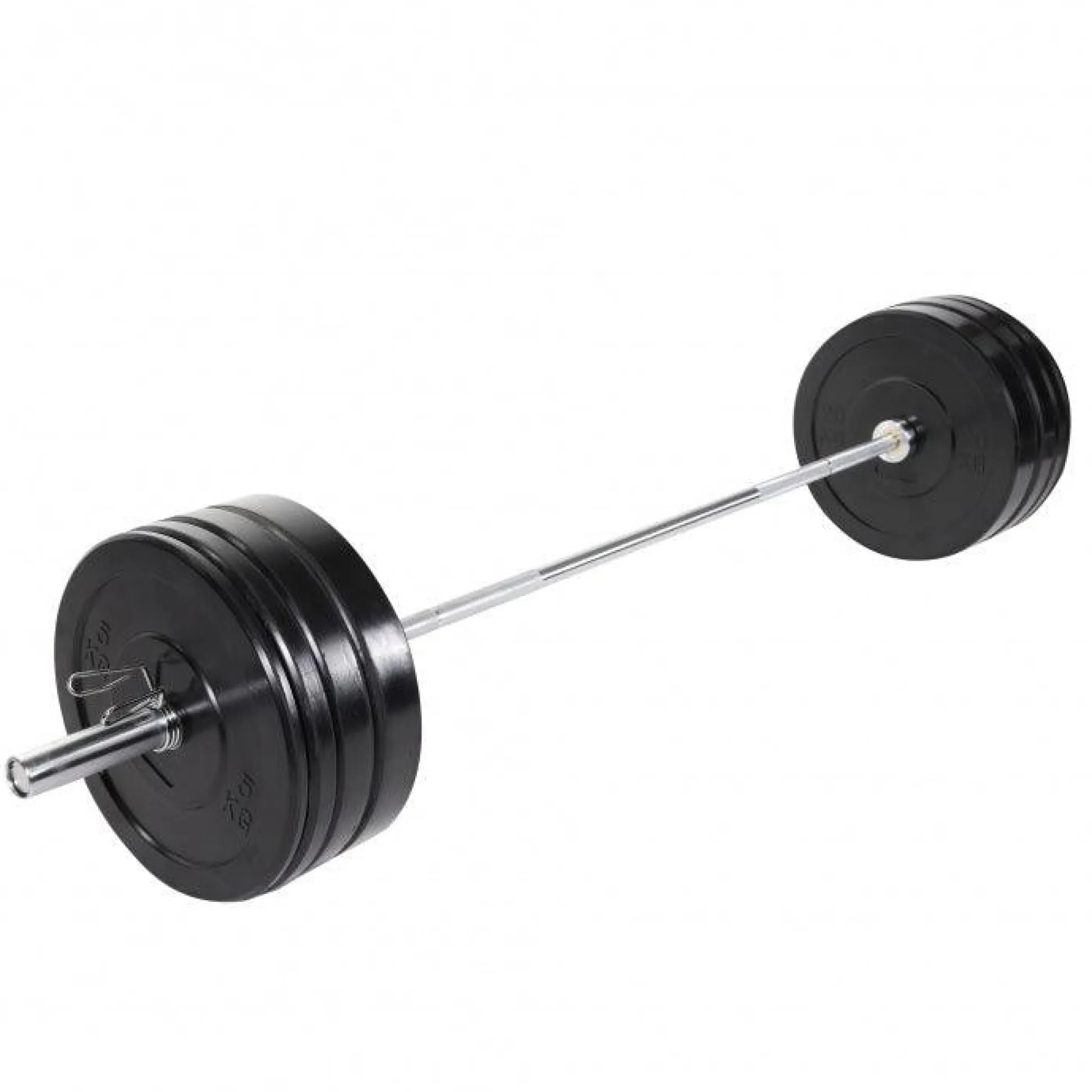Gorilla Sports Langhantel Set Olympia Bumper Plates 140 kg Schwarz Clearance