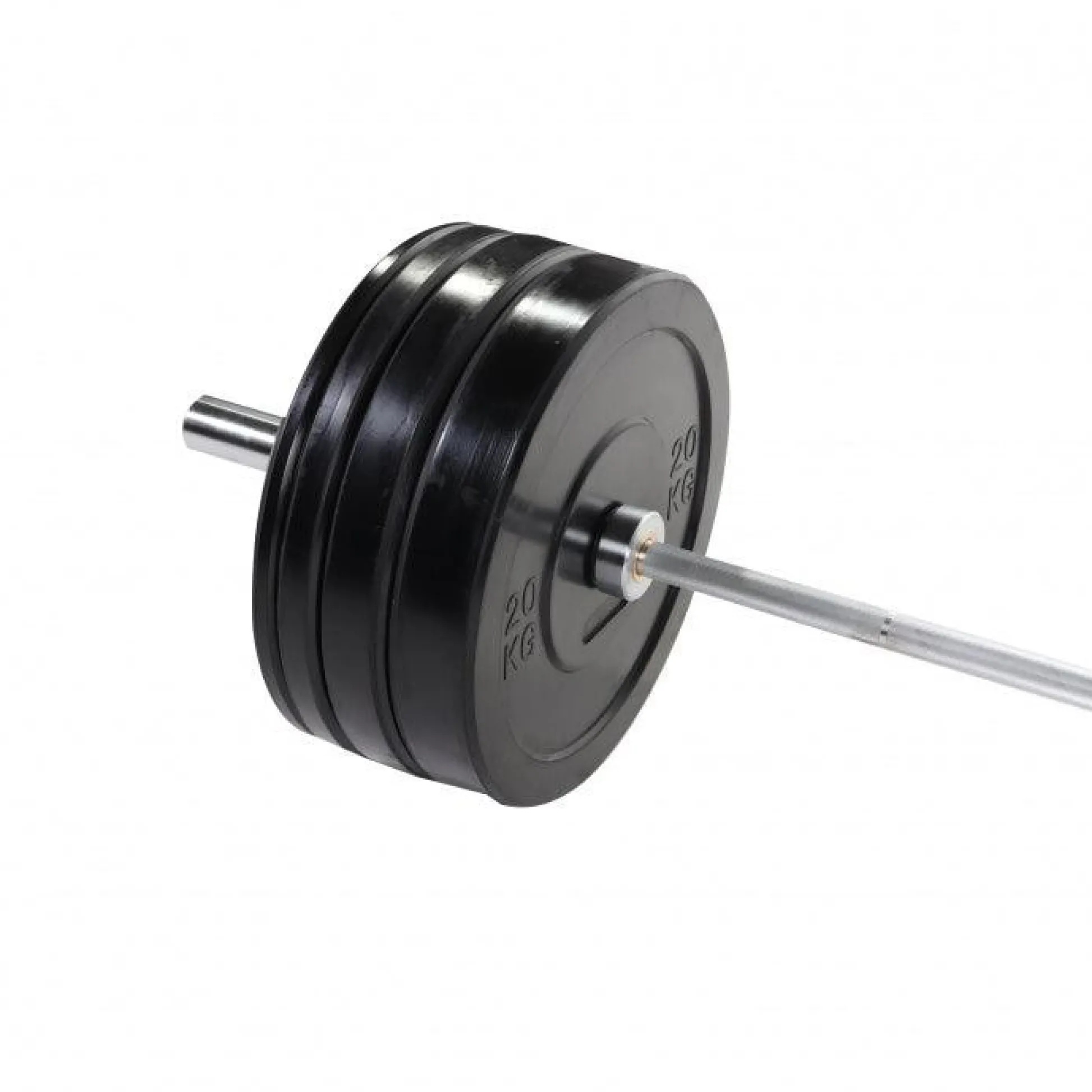 Gorilla Sports Langhantel Set Olympia Bumper Plates 140 kg Schwarz Clearance