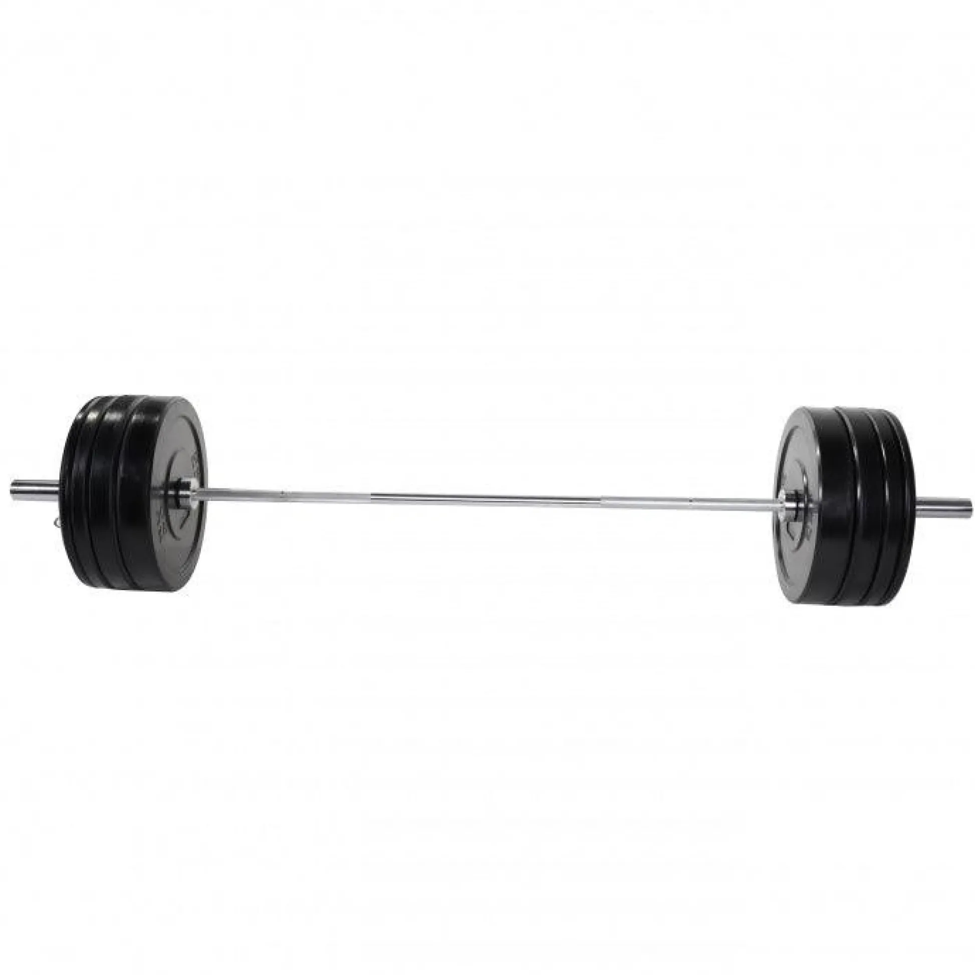 Gorilla Sports Langhantel Set Olympia Bumper Plates 140 kg Schwarz Clearance