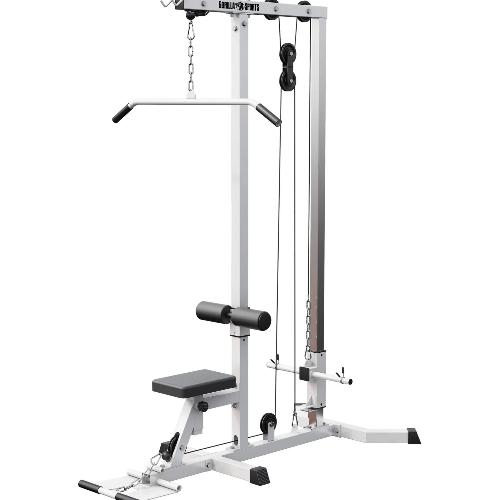 Gorilla Sports Latzugmaschine Schwarz Discount