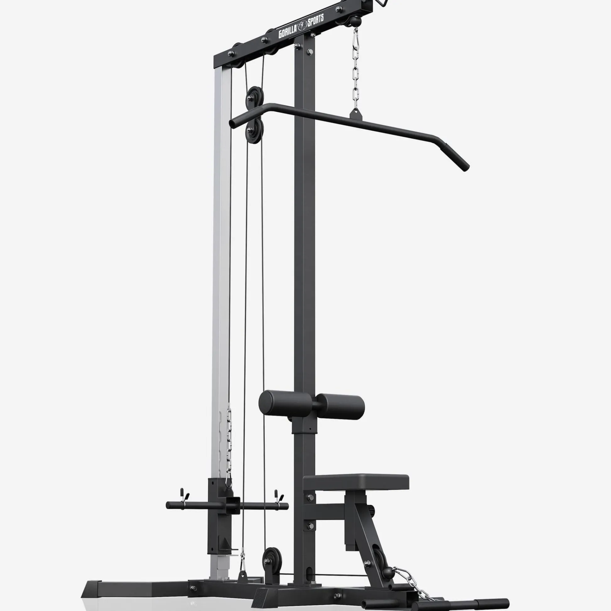 Gorilla Sports Latzugmaschine Schwarz Discount