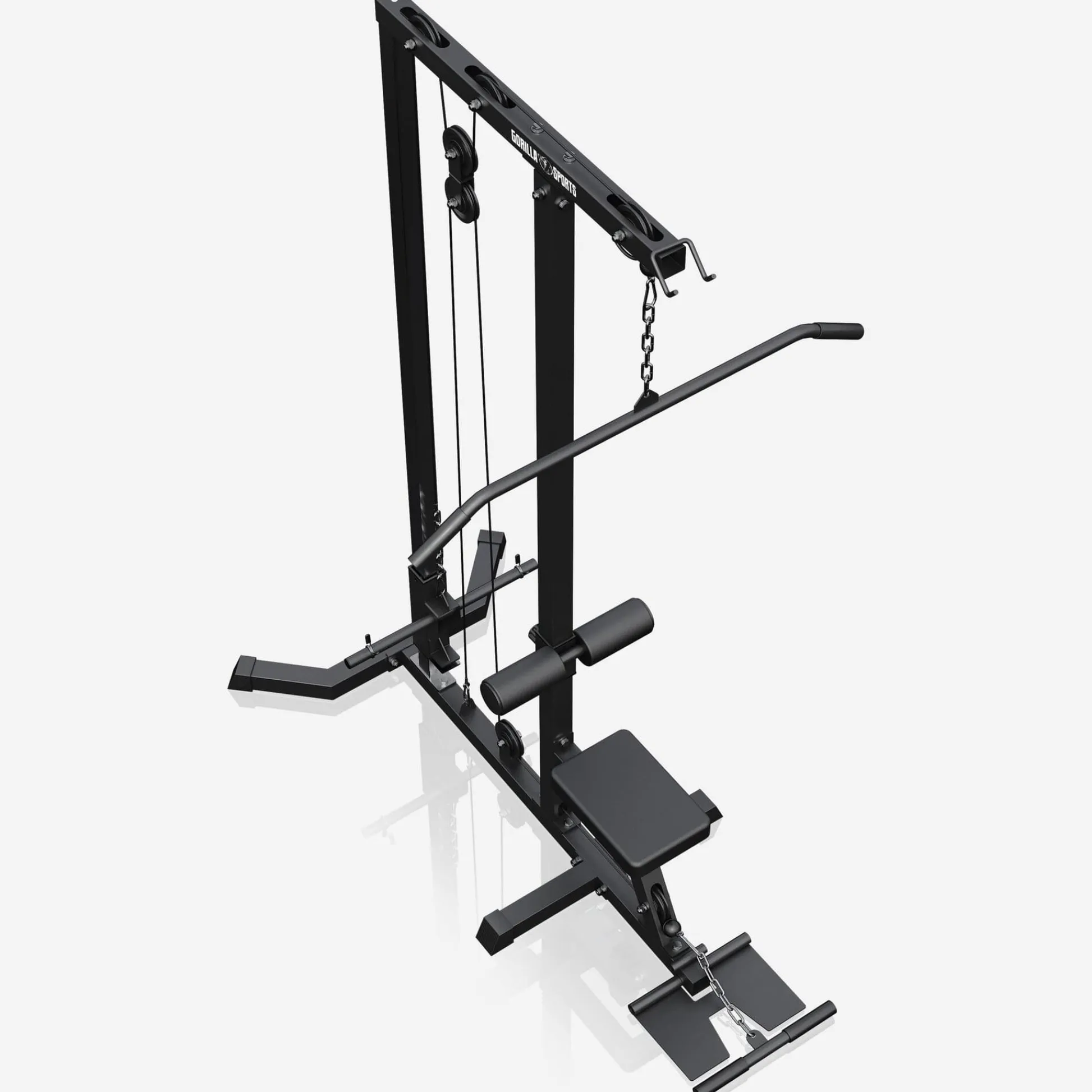 Gorilla Sports Latzugmaschine Schwarz Discount