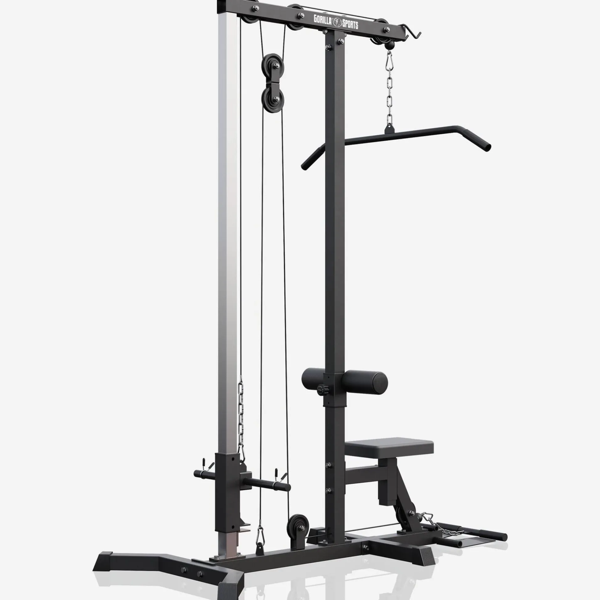 Gorilla Sports Latzugmaschine Schwarz Discount