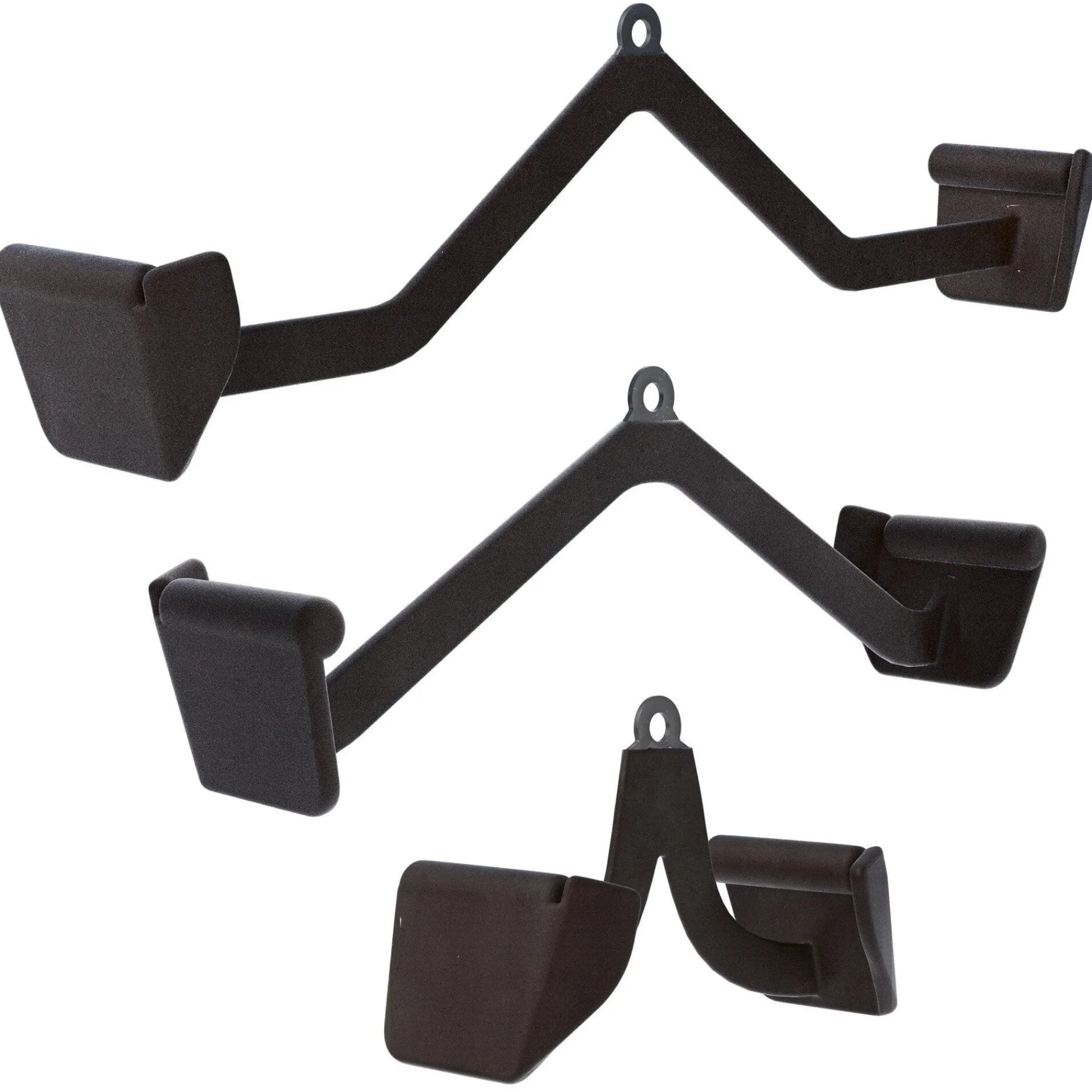 Gorilla Sports Latzug-/ Rudergriff Gummi Schwarz Hot