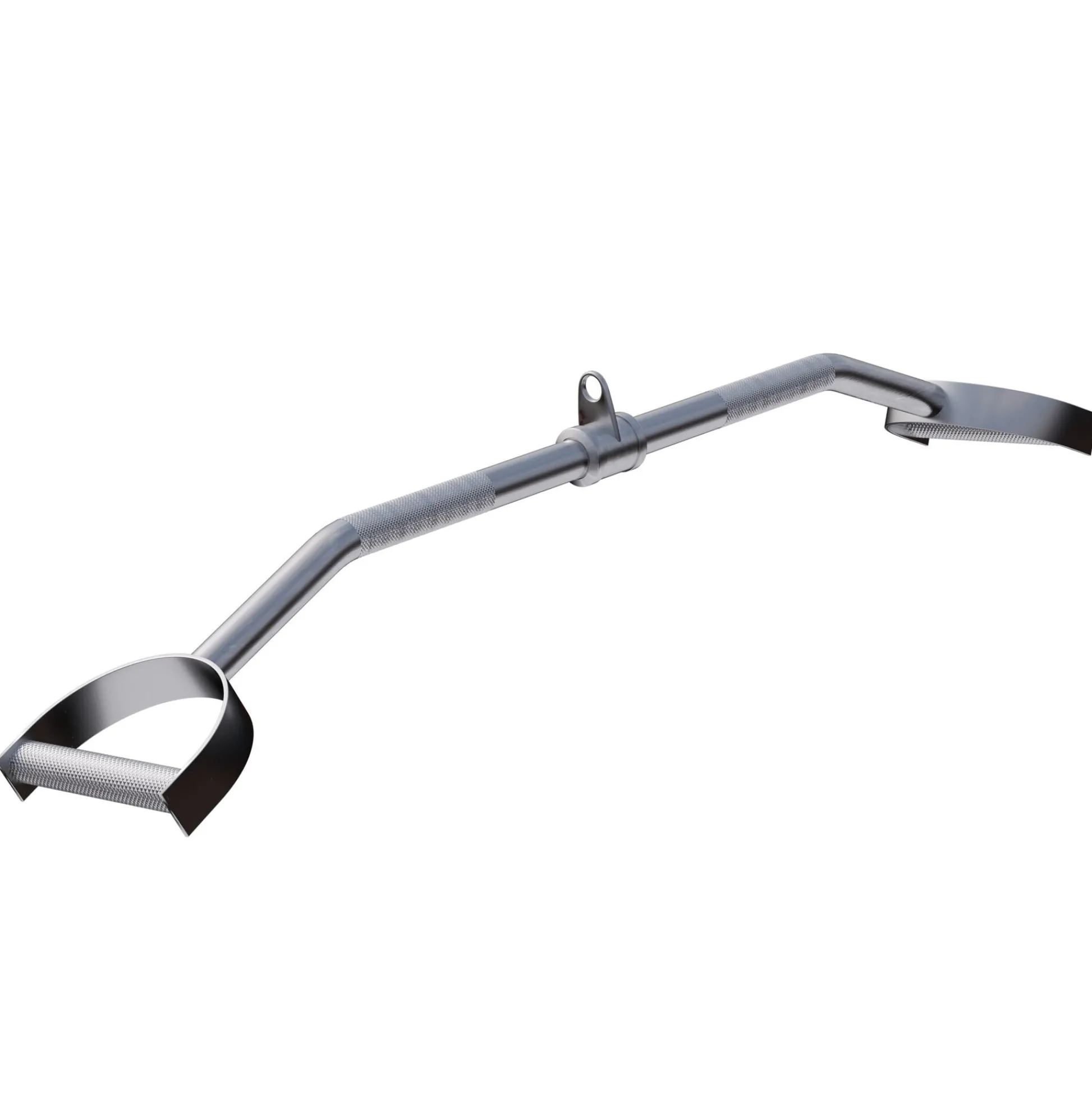 Gorilla Sports Latzugstange mit Hufgriff gebogen inkl, Drehgelenk Silber New