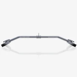 Gorilla Sports Latzugstange mit Hufgriff gebogen inkl, Drehgelenk Silber New