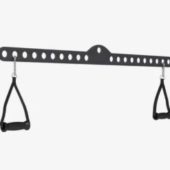 Gorilla Sports Latzugstange Multi Bar mit 2 Einhandgriffen Mattschwarz Clearance