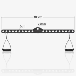 Gorilla Sports Latzugstange Multi Bar mit 2 Einhandgriffen Mattschwarz Clearance