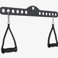 Gorilla Sports Latzugstange Multi Bar mit 2 Einhandgriffen Mattschwarz Outlet