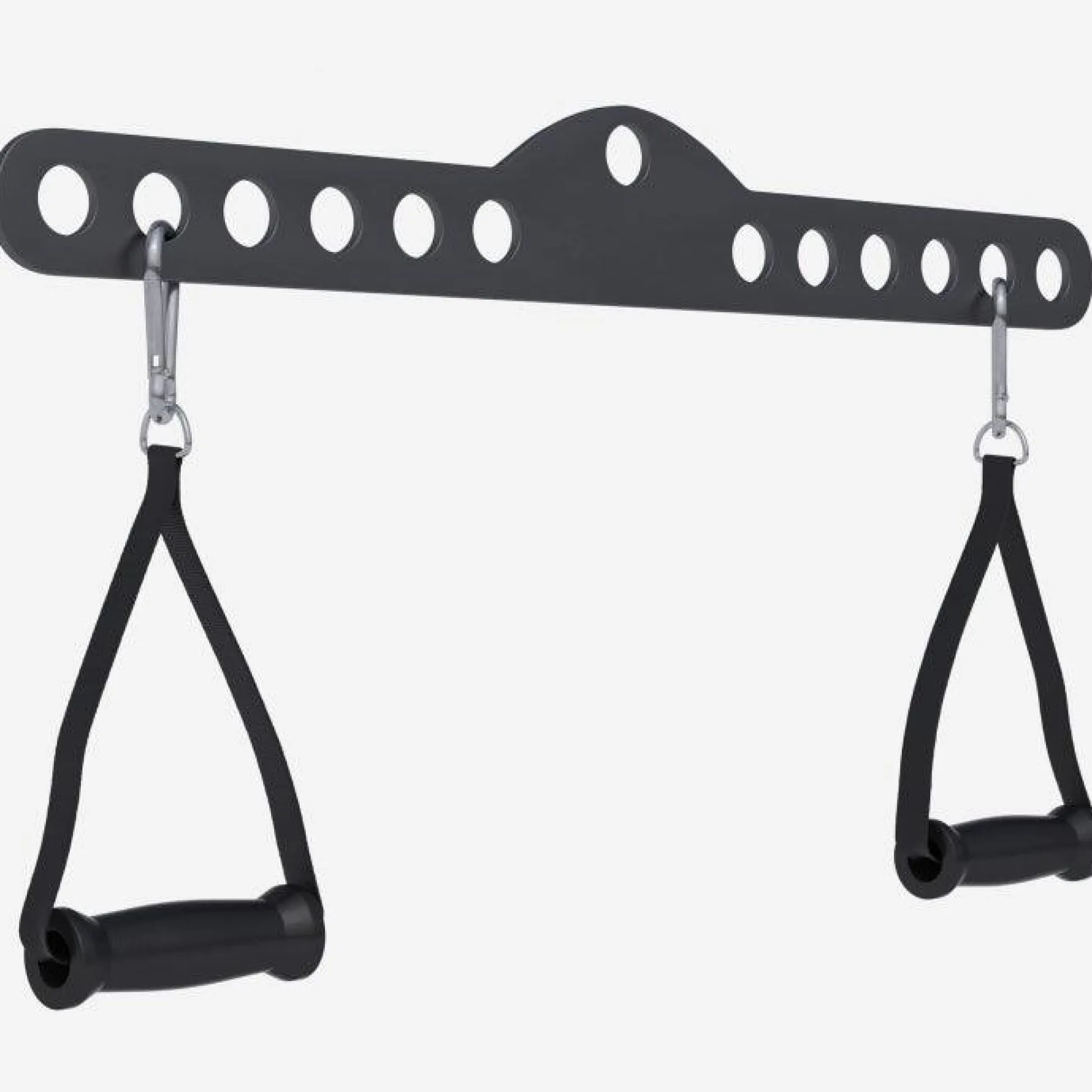 Gorilla Sports Latzugstange Multi Bar mit 2 Einhandgriffen Mattschwarz Outlet