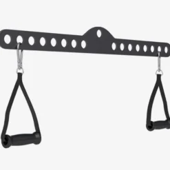 Gorilla Sports Latzugstange Multi Bar mit 2 Einhandgriffen Mattschwarz Outlet
