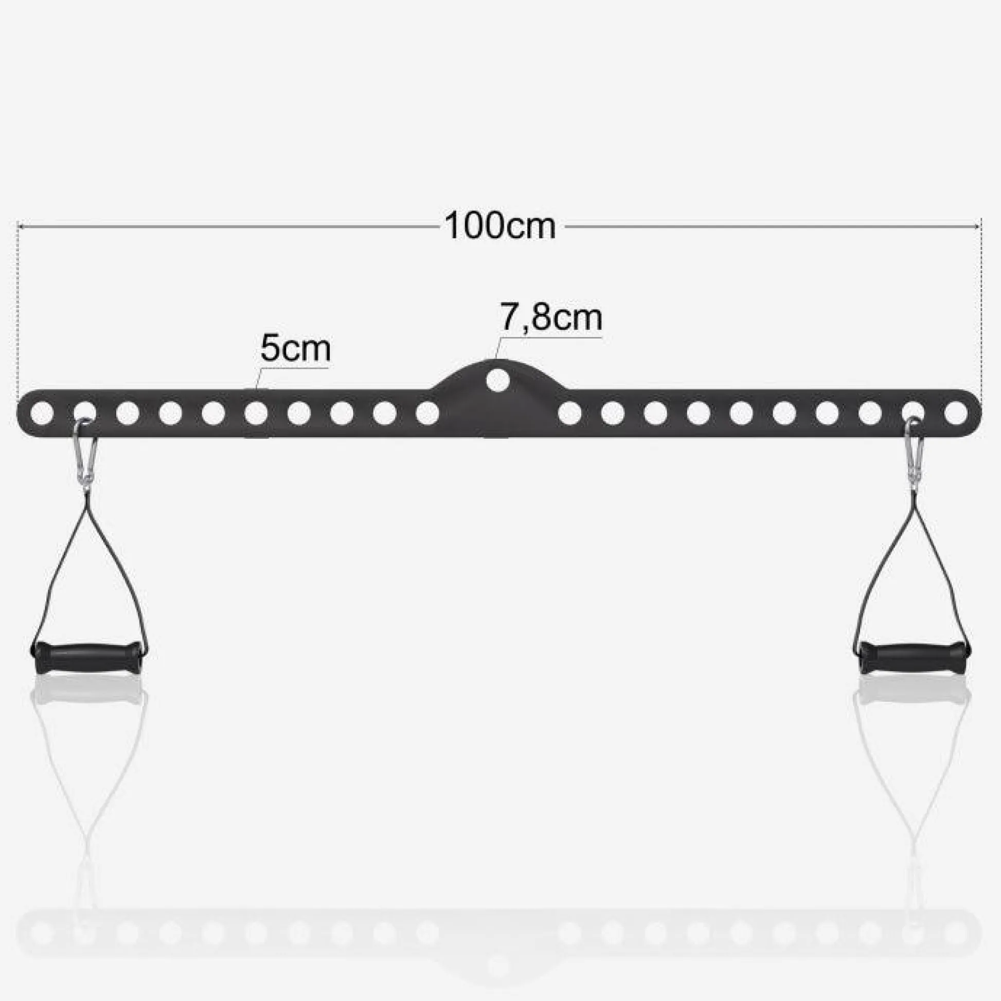Gorilla Sports Latzugstange Multi Bar mit 2 Einhandgriffen Mattschwarz Outlet